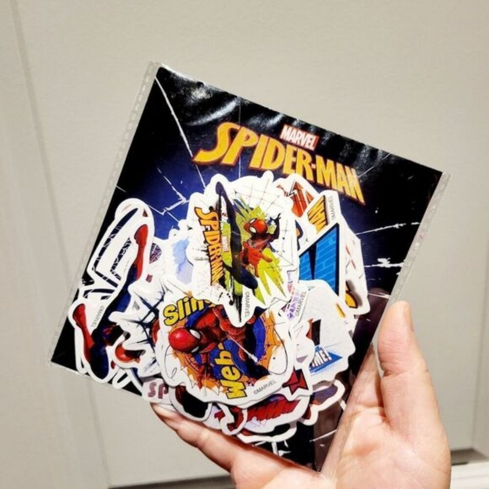 Brand New 50pcs?Marvel Spiderman Waterproof Stickers
